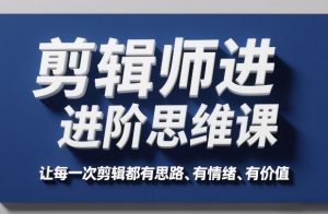 剪辑师进阶思维课,让每一次剪辑都有思路、有情绪、有价值-淘金日记