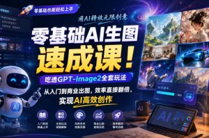 零基础AI生图速成课！吃透GPT-Image2全套玩法，从入门到商业出图，效率直接翻倍，实现AI高效创作-淘金日记