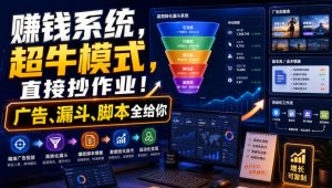 賺钱系统,超牛模式,直接抄作业!广告、漏斗、脚本全给你【原创双语字幕】-淘金日记