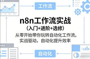n8n工作流实战(入门+进阶+选修)从零开始带你玩转自动化工作流,实战驱动,自动化提升效率-淘金日记