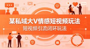 某私域大V情感短视频玩法,短视频引流闭环玩法-淘金日记