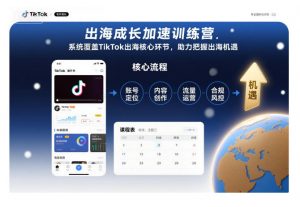 出海成长加速训练营，系统覆盖TikTok出海核心环节，助力把握出海机遇（更新）-淘金日记
