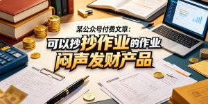 某公众号付费文章:可以抄作业的闷声发财产品-淘金日记