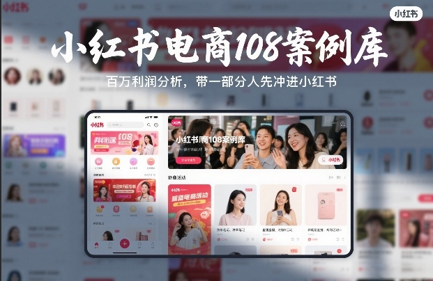 小红书电商108案例库，百W利润分析，带一部分人先冲进小红书【文档】-淘金日记