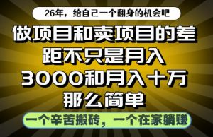 做项目和卖项目不只是月入3K和10W那么简单，一个努力搬砖，一个在家躺賺【揭秘】-淘金日记