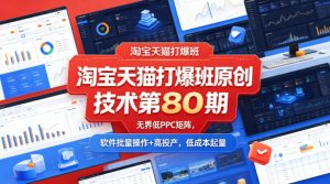 淘宝天猫打爆班原创技术第80期，无界低PPC矩阵，软件批量操作+高投产，低成本起量-淘金日记