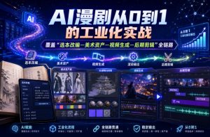 AI漫剧从0到1的工业化实战，覆盖“选本改编—美术资产—视频生成—后期剪辑”全链路（更新6月）-淘金日记