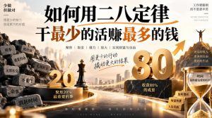 付费文章：如何用二八定律干最少的活賺最多的钱-淘金日记