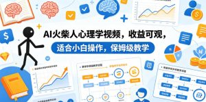 AI火柴人心理学视频,收益可观,适合小白操作,保姆级教学-淘金日记