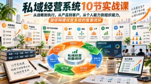 私域经营系统10节实战课,从战略到执行,从产品到客户,从个人能力到组织能力,助你构建经营系统的整套闭环-淘金日记