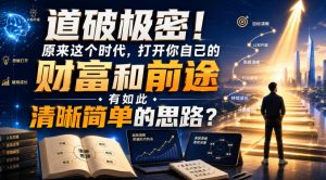 公众号灏泽异谈付费文:道破极密!原来这个时代,打开你自己的财富和前途,有如此清晰简单的思路?!-淘金日记