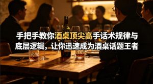 付费文章:手把手教你酒桌顶尖高手话术规律与底层逻辑,让你迅速成为酒桌话题王者(二十年全网独家经验分享)-淘金日记