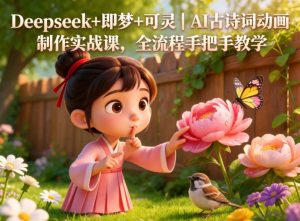 Deepseek+即梦+可灵|AI古诗词动画制作实战课,全流程手把手教学-淘金日记
