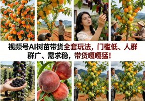 视频号AI树苗带货全套玩法,门槛低、人群广、需求稳,带货嘎嘎猛!(更新0426)-淘金日记