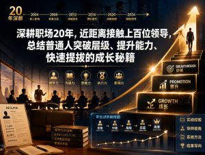 付费文章:深耕职场20年,近距离接触上百位领导,总结普通人突破层级、提升能力、快速提拔的成长秘籍(全网独家干货)-淘金日记