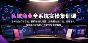 私域商业全系统实操课|IP定位公域引流、社群精细化运营、朋友圈内容打造、高客单成交与用户裂变完整落地教程-淘金日记