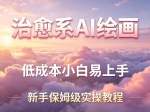 治愈系AI绘画提示词项目,低成本小白易上手,每天10分钟,新手保姆级实操教程-淘金日记