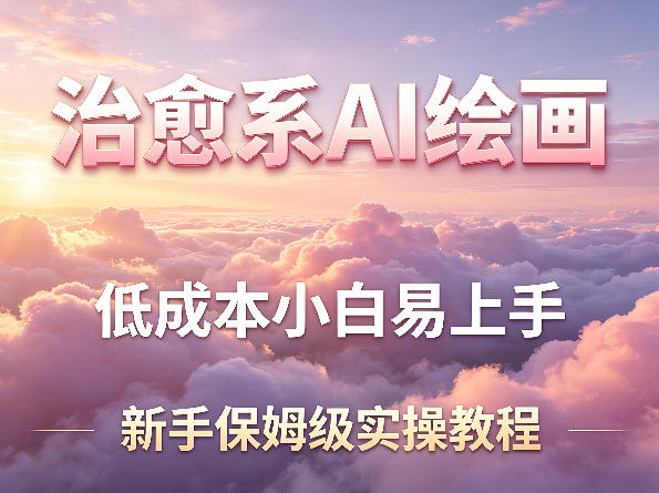 治愈系AI绘画提示词项目，低成本小白易上手，每天10分钟，新手保姆级实操教程-淘金日记