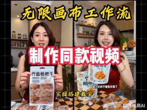 无限画布工作流一键复刻爆款带货视频，实操搭建，操作简单-淘金日记