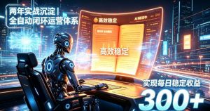 两年实战沉淀|全自动闭环运营体系,实现每日稳定收益300+【揭秘】-淘金日记