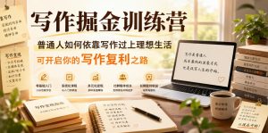 写作掘金训练营,普通人如何依靠写作过上理想生活,可开启你的写作复利之路(更新6月)-淘金日记