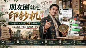 朋友圈就是“印钞机”,风水师私域变现108个野路子,一条朋友圈换一单生意,线上线下一起吃【文档】-淘金日记