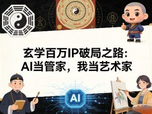 玄学百万IP破局之路:AI当管家,我当艺术家-淘金日记