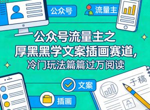 公众号流量主之厚黑学文案插画赛道，冷门玩法篇篇过万阅读-淘金日记