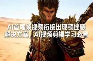 AI首尾帧视频衔接出现顿挫感解决方案，AI视频剪辑学习必看-淘金日记