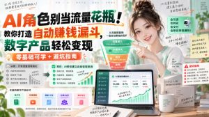 AI角色别当流量花瓶!教你打造自动賺钱漏斗,数字产品轻松变现(零基础可学+避坑指南)【原创双语字幕】-淘金日记