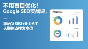 不用盲目优化!Google SEO实战课,靠语义SEO+E-E-A-T,长期稳占搜索高位-淘金日记