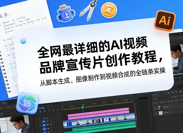 全网最详细的AI视频品牌宣传片创作教程，从脚本生成、图像制作到视频合成的全链条实操-淘金日记