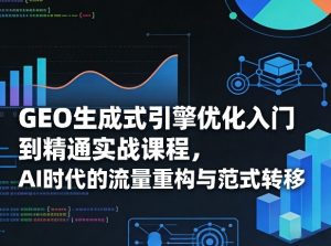 GEO生成式引擎优化入门到精通实战课程,AI时代的流量重构与范式转移-淘金日记