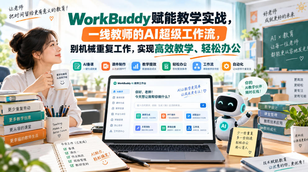 WorkBuddy赋能教学实战，一线教师的AI超级工作流，别机械重复工作，实现高效教学、轻松办公-淘金日记