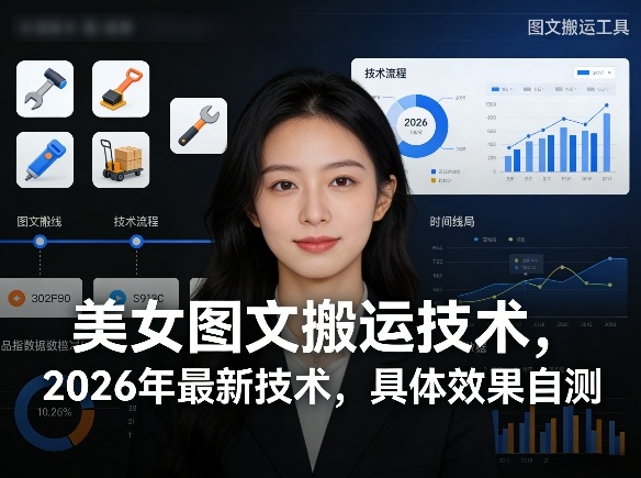 美女图文搬运技术，2026年最新技术，具体效果自测-淘金日记