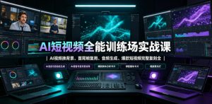 AI短视频全能训练场实战课|AI视频换背景、首尾帧复用、音频生成、爆款短视频完整复刻全套实操教学-淘金日记