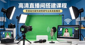 高清直播间搭建课程,零基础也能快速搭建专业高清直播间-淘金日记