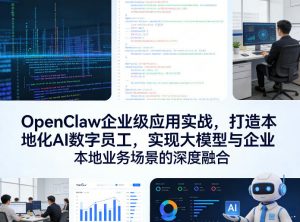 OpenClaw企业级应用实战,打造本地化AI数字员工,实现大模型与企业本地业务场景的深度融合-淘金日记