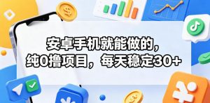 安卓手机就能做的,纯0撸项目,每天稳定30+-淘金日记