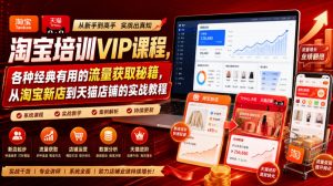 淘宝培训VIP课程,各种经典有用的流量获取秘籍,从淘宝新店到天猫店铺的实战教程(更新08月20日)-淘金日记