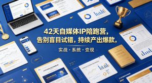 42天自媒体IP陪跑营,告别盲目试错,持续产出爆款,实战·系统·变现(更新2026)-淘金日记
