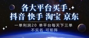 抖音买手项目,一单利润20左右,单号每天下三单,可矩阵,稳定适合长期副业【揭秘】-淘金日记