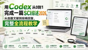 用Codex从0到1完成一篇SCI综述2026,从选题文献到投稿回复,完整全流程教学-淘金日记