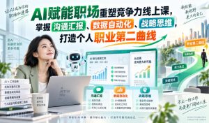 AI赋能职场重塑竞争力线上课,掌握沟通汇报、数据自动化、战略思维,打造个人职业第二曲线-淘金日记
