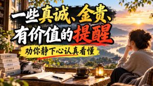 付费文章:一些真诚、金贵、有价值的提醒,劝你静下心认真看懂-淘金日记