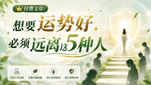 付费文章:想要运势好,必须远离这5种人-淘金日记