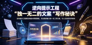 逆向提示工程教您突破AI常规限制,写出独具魅力独一无二的文案,引人注目的写作秘诀【原创双语字幕】-淘金日记