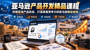 亚马逊产品开发精品课程,挖掘蓝海产品机会,打造具备竞争力的亚马逊精品链接-淘金日记