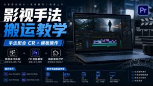 影视手法搬运教学,手法配合CR+模板操作,需要电脑,提供软件+配置参数-淘金日记