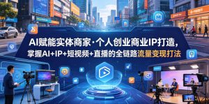 AI赋能实体商家·个人创业商业IP打造,掌握AI+IP+短视频+直播的全链路流量变现打法-淘金日记